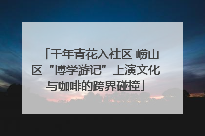 千年青花入社区 崂山区“博学游记”上演文化与咖啡的跨界碰撞