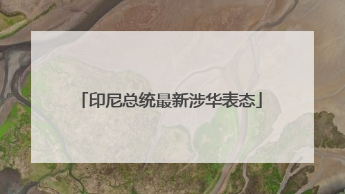 印尼总统最新涉华表态