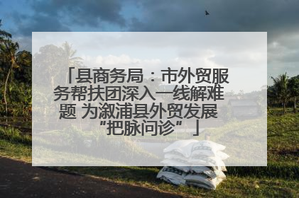 县商务局：市外贸服务帮扶团深入一线解难题 为溆浦县外贸发展“把脉问诊”