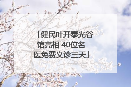 健民叶开泰光谷馆亮相 40位名医免费义诊三天