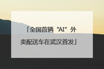 全国首辆“AI”外卖配送车在武汉首发