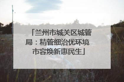 兰州市城关区城管局：精管细治优环境 市容焕新惠民生