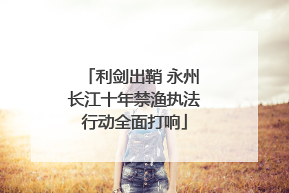 利剑出鞘 永州长江十年禁渔执法行动全面打响