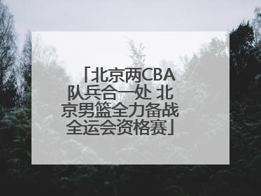 北京两CBA队兵合一处 北京男篮全力备战全运会资格赛