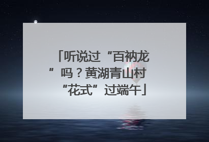 听说过“百衲龙”吗？黄湖青山村“花式”过端午