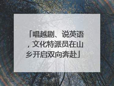 唱越剧、说英语，文化特派员在山乡开启双向奔赴