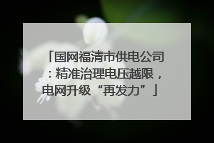 国网福清市供电公司：精准治理电压越限，电网升级“再发力”
