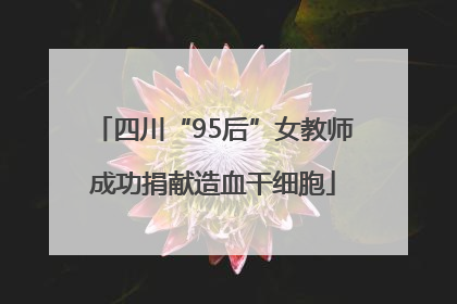 四川“95后”女教师成功捐献造血干细胞