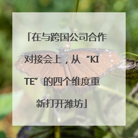 在与跨国公司合作对接会上，从“KITE”的四个维度重新打开潍坊