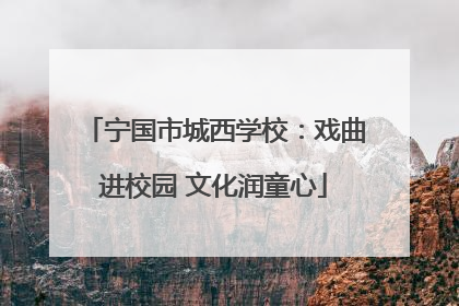 宁国市城西学校：戏曲进校园 文化润童心