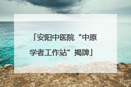 安阳中医院“中原学者工作站”揭牌