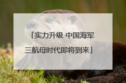 实力升级 中国海军三航母时代即将到来