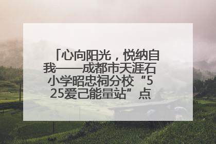 心向阳光，悦纳自我——成都市天涯石小学昭忠祠分校“525爱己能量站”点亮孩子心灵之旅
