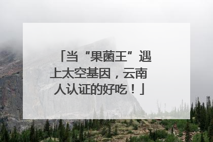 当“果菌王”遇上太空基因，云南人认证的好吃！