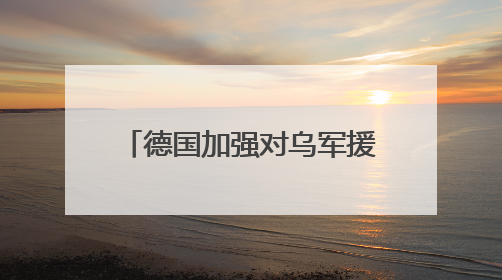德国加强对乌军援 “是为减少对乌经济援助作铺垫”