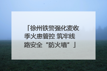 徐州铁警强化麦收季火患管控 筑牢线路安全“防火墙”