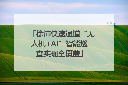 徐沛快速通道“无人机+AI”智能巡查实现全覆盖