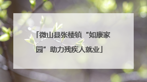 微山县张楼镇“如康家园”助力残疾人就业