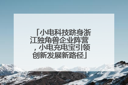 小电科技跻身浙江独角兽企业阵营，小电充电宝引领创新发展新路径
