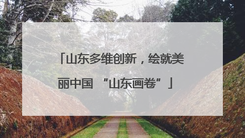 山东多维创新，绘就美丽中国 “山东画卷”