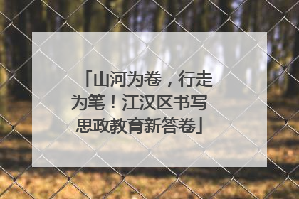 山河为卷，行走为笔！江汉区书写思政教育新答卷