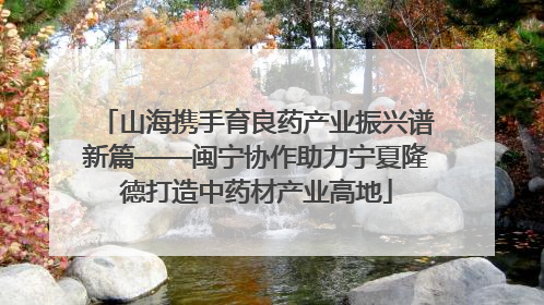 山海携手育良药产业振兴谱新篇——闽宁协作助力宁夏隆德打造中药材产业高地