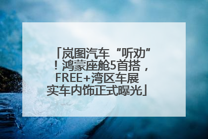岚图汽车“听劝”！鸿蒙座舱5首搭，FREE+湾区车展实车内饰正式曝光