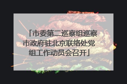 市委第二巡察组巡察市政府驻北京联络处党组工作动员会召开