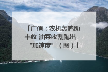 广信：农机轰鸣助丰收 油菜收割跑出“加速度”（图）