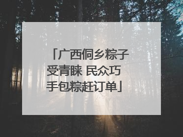 广西侗乡粽子受青睐 民众巧手包粽赶订单
