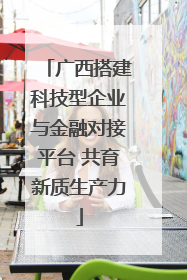 广西搭建科技型企业与金融对接平台 共育新质生产力