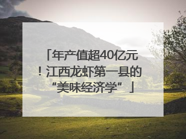 年产值超40亿元！江西龙虾第一县的“美味经济学”