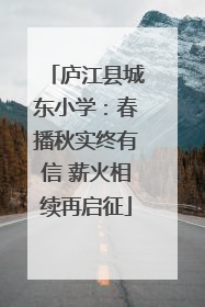 庐江县城东小学：春播秋实终有信 薪火相续再启征