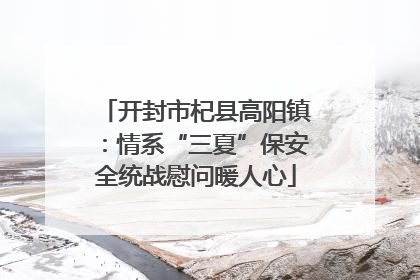 开封市杞县高阳镇：情系“三夏”保安全统战慰问暖人心