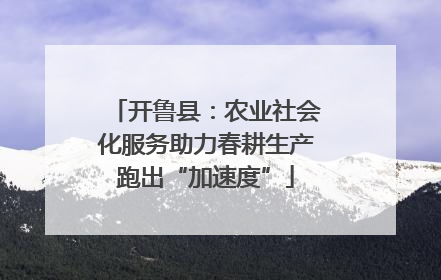 开鲁县：农业社会化服务助力春耕生产跑出“加速度”