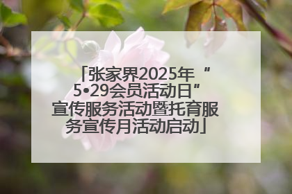 张家界2025年“5•29会员活动日”宣传服务活动暨托育服务宣传月活动启动