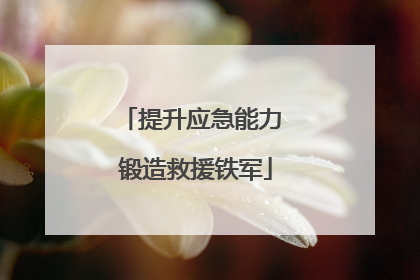 提升应急能力 锻造救援铁军
