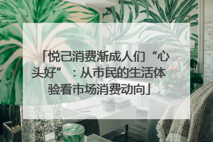 悦己消费渐成人们“心头好”：从市民的生活体验看市场消费动向