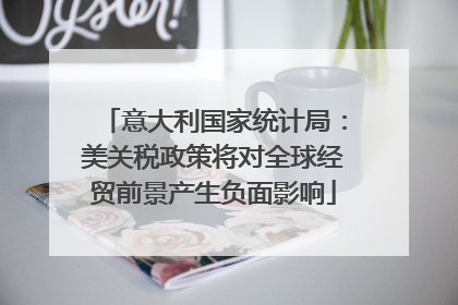 意大利国家统计局：美关税政策将对全球经贸前景产生负面影响