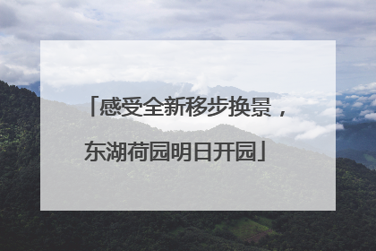 感受全新移步换景，东湖荷园明日开园