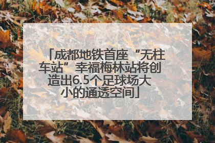 成都地铁首座“无柱车站”幸福梅林站将创造出6.5个足球场大小的通透空间