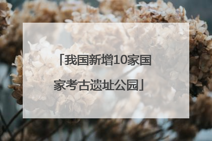 我国新增10家国家考古遗址公园