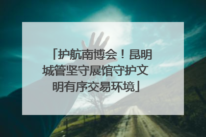护航南博会！昆明城管坚守展馆守护文明有序交易环境