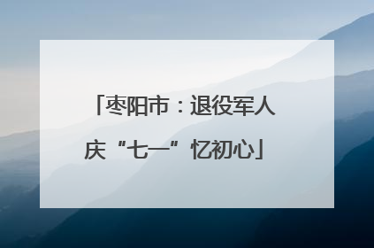 枣阳市：退役军人庆“七一”忆初心