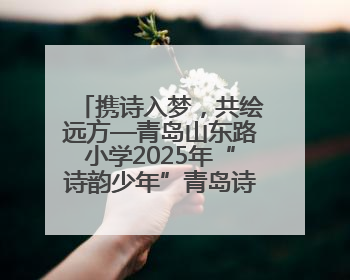 携诗入梦，共绘远方—青岛山东路小学2025年“诗韵少年”青岛诗词大会开幕畅游诗词之海