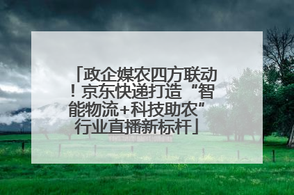 政企媒农四方联动！京东快递打造“智能物流+科技助农”行业直播新标杆