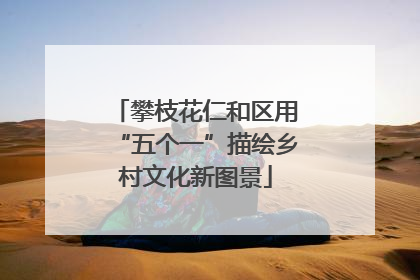 攀枝花仁和区用“五个一”描绘乡村文化新图景
