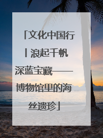 文化中国行丨浪起千帆 深蓝宝藏——博物馆里的海丝遗珍