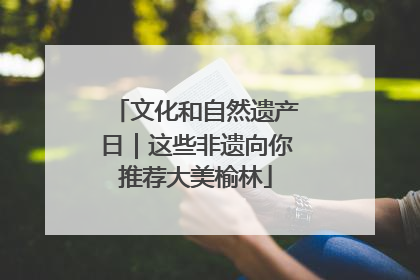 文化和自然遗产日｜这些非遗向你推荐大美榆林