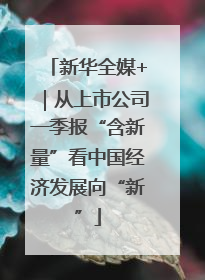 新华全媒+｜从上市公司一季报“含新量”看中国经济发展向“新”